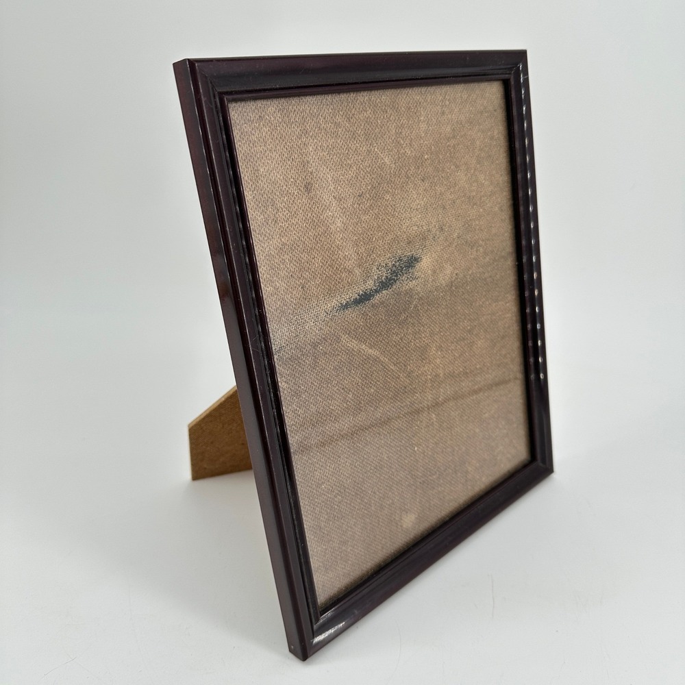 Classic Mahogany Brown 8x10 Tabletop Picture Frame Glossy Wood Finish Easel Back